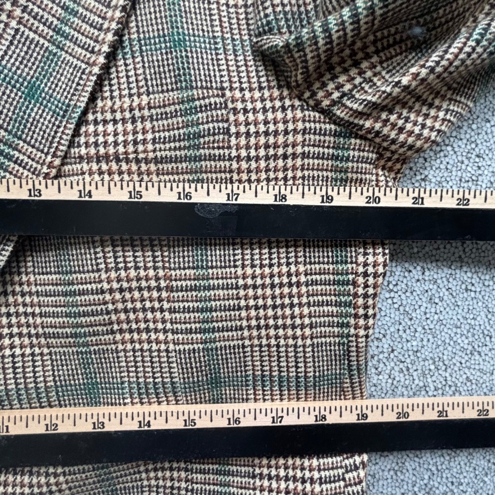 Clipper Craft NY Store 60-70's Blazer 40R Brown Plaid NWT Deadstock Academia - Picture 6 of 12